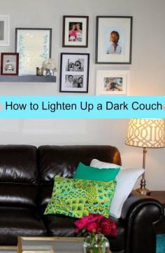 Good topic idea but obviously going to give my tips instead of these; How to make a dark couch look more airy and bright