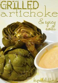 big red clifford: mr. clifford's grilled artichoke and spicy aioli @Carly Darr
