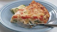 Impossibly easy zucchini tomato pie