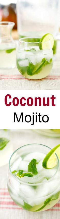 
                    
                        Coconut Mojito – Add tropical flavor to your regular mojito with this easy, healthy and refreshing coconut mojito recipe that takes only 10 mins to make! | rasamalaysia.com
                    
                