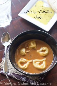 Delicous Soup Recipes ... Italian Tortellini Soup by DinnersDishes #Recipe #Food #Dinner