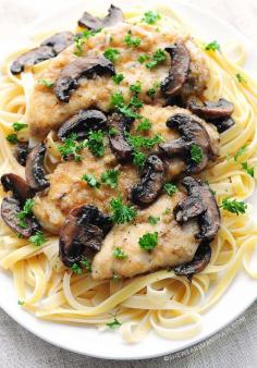 Looks delic....Treat yourself to luxuriously flavorful homemade chicken Marsala. www.mycouponorganizer.com