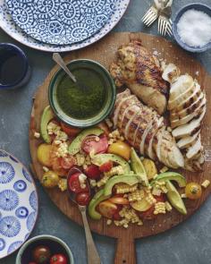 
                    
                        Grilled Chicken with Avocado Tomato Salad
                    
                