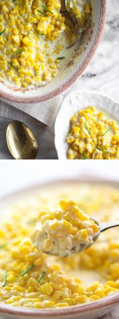 
                    
                        Summer is the perfect time to break out the crock pot and escape the heat. Let's start off with a super easy recipe for 5-ingredient creamed corn | foodiecrush.com
                    
                