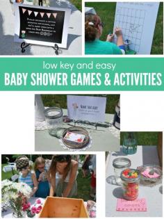 low key baby shower games and activities - via the sweetest digs