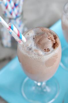 Summertime Memories {Recipe: Old Fashioned Chocolate Egg Cream Float}. Ice cold whole chocolate milk, chocolate ice cream, ice cold club soda