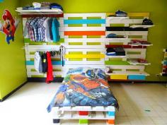 
                    
                        #Bedroom, #PalletBed, #RecycledPallet, #Wardrobe
                    
                