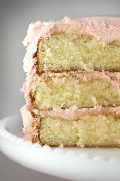 Moist Yellow Cake Recipe with Buttercream frosting