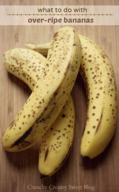 
                    
                        What to do with over ripe bananas (recipe round up)... Over 50 recipes that use ripe bananas
                    
                