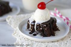 Hot fudge brownies