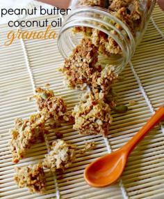 Peanut Butter Coconut Oil Granola ‪#‎peanutbutterbash‬
