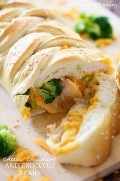 Cheesy Chicken and Broccoli Braid... this dinner is so easy and SO yummy! It will quickly become a new family favorite! By Chef In Training