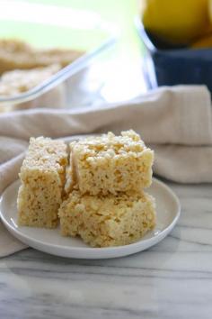 Lemon rice krispie treats