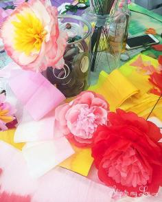 
                    
                        How to make tissue paper flowers #make #diy #howto skiptomylou.org
                    
                