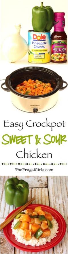 Easy Crockpot Sweet and Sour Chicken Recipe! - from TheFrugalGirls.com ~ this asian infused Slow Cooker dinner is so simple and seriously delicious! Go grab your Crock Pot! #slowcooker #recipes #thefrugalgirls