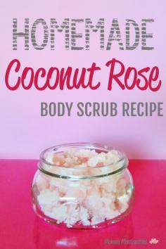 Coconut Rose Homemade Body Scrub Recipe