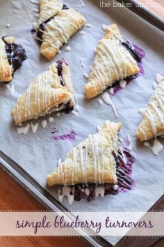 simple blueberry and puff pastry turnovers!!