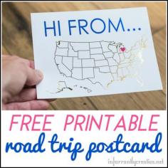 
                    
                        DIY CRAFTS | Free printable road trip postcard you can color or foil #foilallthethings #hsminc
                    
                