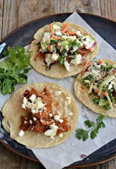 BBQ Pulled Pork Tacos from @mtnmamacooks