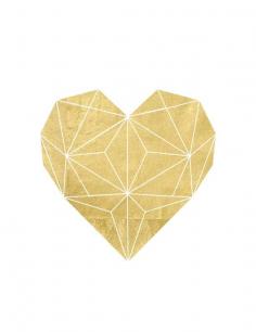 Gold Foil Geometric Heart Printable: Solid - The Bold Abode another way to decorate can be frames you make or buy for cheap at the thrift and repaint or whatever. Then you can also find free printable to print out either at home or at minions to put in the frames