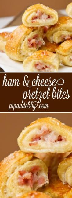Ham and Cheese Pretzel Bites - it'll  be the most popular appetizer at the party BY FAR!