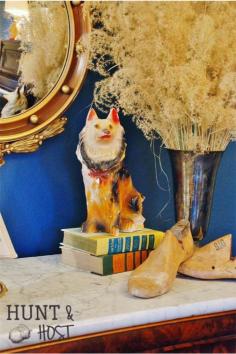 Some Things Just Aren’t Pretty Alone - Vintage chalkware can be daunting to decorate. tips and thoughts here...www.huntandhost.com