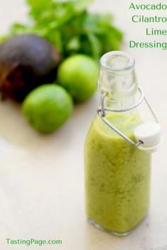 Avocado Cilantro Lime Dressing recipe - perfect for sandwiches, salads, wraps, and even over chicken! Add this to your recipes!