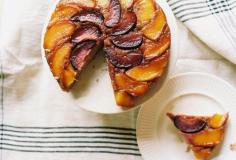 Peach and Cardamom Upside Down Cake