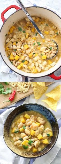 
                    
                        Crushed tortilla chips thicken and flavor the broth for a flavorful soup in warp speed time #chili #onepot | foodiecrush.com
                    
                