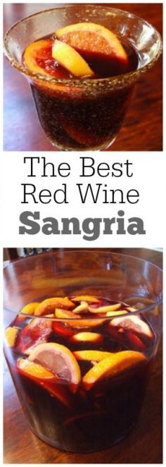 The best Red Wine Sangria recipe : always a huge hit! Great recipe for a 4th of July BBQ!
