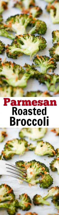 Parmesan Roasted Broccoli – easy delicious roasted broccoli recipe, with Parmesan cheese. 5 mins prep and 20 mins to dinner table, great side dish for Passover | rasamalaysia.com | #vegetables #vegetarian #recipe  @rasamalaysia