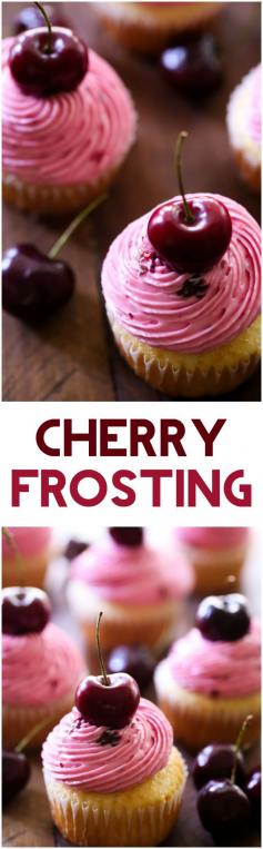 
                    
                        Cherry Frosting... the flavor is absolutely wonderful and is the perfect way to top a cupcake!
                    
                