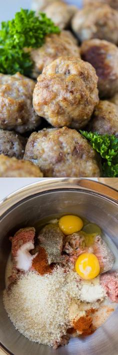 Easy Baked Meatballs from The Food Charlatan. These homemade, no-chop meatballs are perfect for freezing. They are easily adaptable and much cheaper than the frozen meatballs you find at the store.