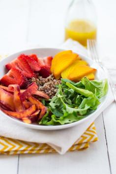 A rainbow in a bowl, this citrus quinoa dish incorporates plenty of fresh produce. Prepare to make your co-workers jealous when you bust this out at lunch.