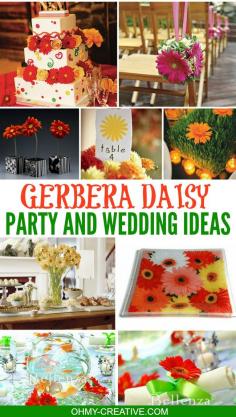 Gerbera Daisy Party and Wedding Ideas | OHMY-CREATIVE.COM