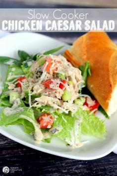 
                    
                        Slow Cooker Chicken Caesar Salad | Just one recipe from the Slow Cooker Caesar Chicken | See more Slow Cooker Sunday recipes on TodaysCreativeLif...
                    
                
