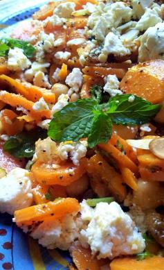 Moroccan spiced carrot and chickpea salad