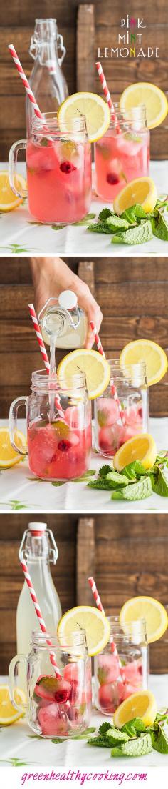This Pink Mint Lemonade is THE most awesome lemonade you will ever try! It is super refreshing, healthy, yummy AND darn beautiful, don't you think?