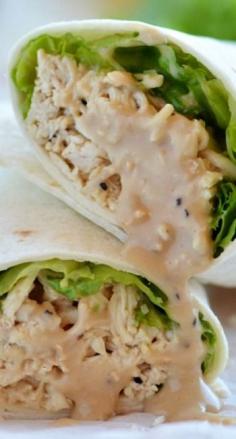 Crock Pot Chicken Caesar Salad Wraps