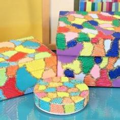 
                    
                        Make magical mosaic boxes and frames with just a little puff paint and glitter! A great way to recycle boxes and old frames!  Posted by  MarkMontano
                    
                