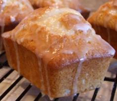 Lemon Pound Cake Muffins:  made into mini pound cakes... and can be made into actual muffins too.  So easy and delicious!....