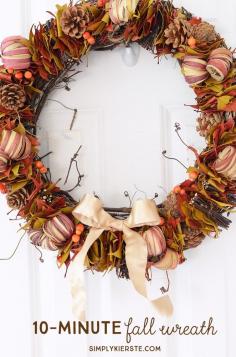 
                    
                        10- minute fall wreath | simplykierste.com
                    
                