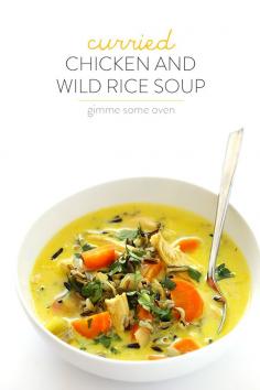 Curried Chicken and Wild Rice Soup | gimmesomeoven.com maybe try in the crock pot?