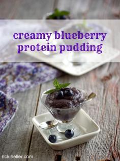 Blendtec blueberry protein pudding recipe on rickiheller.com