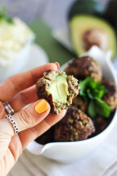 Avocado Stuffed Meatballs | by Sonia! The Healthy Foodie ...shut up