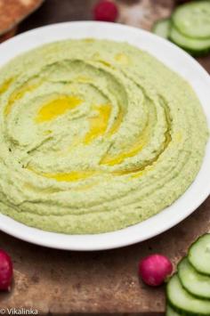 Lemony Edamame Butter Bean Hummus