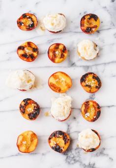 Grilled Peaches and Ice Cream | beautiful dessert recipe