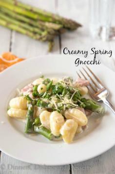 Creamy Spring Gnocchi - easy, fast dinner.