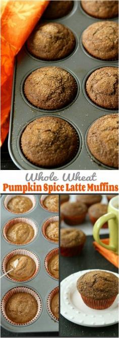 
                    
                        Whole Wheat Pumpkin Spice Latte Muffins...145 calories and 4 Weight watchers PP | cookincanuck.com #recipe
                    
                