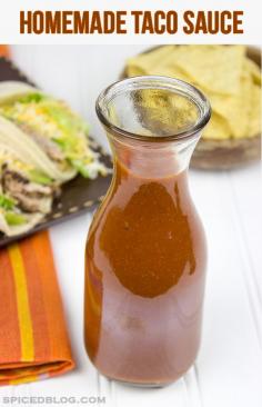 Homemade taco sauce recipe.